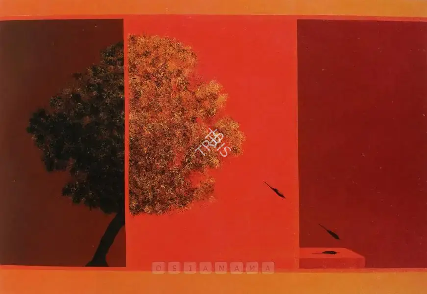 J. Swaminathan (Artist), The Tree, The Bird, The Shadow, 1981, Painting