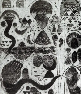 P. Gopinath (Artist), Ritual Memories, 1973, Painting