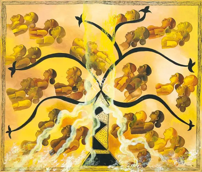 Arpana Caur (Artist), Tree of Desire (Kalpavriksha), 1996, Painting