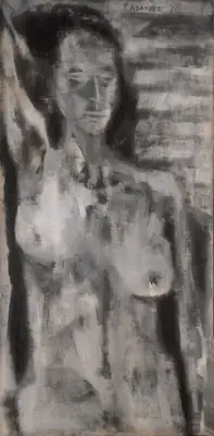 Akbar Padamsee (Artist), Nude In Grey, 1960, Painting
