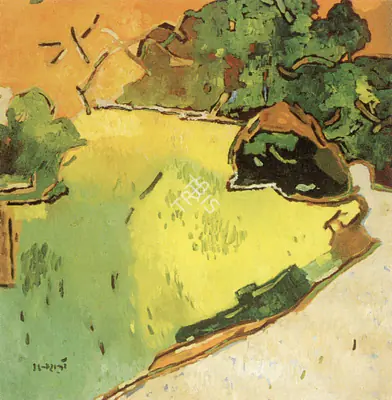 Ganesh Haloi (Artist), Landscape, Painting