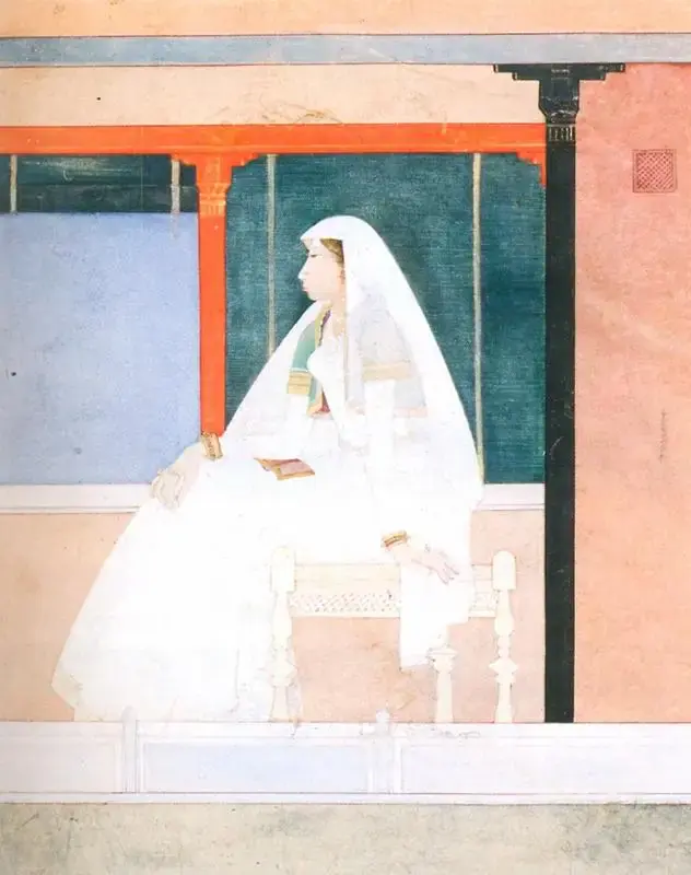 Surendranath Kar (Artist), A Princess, 1935, Painting