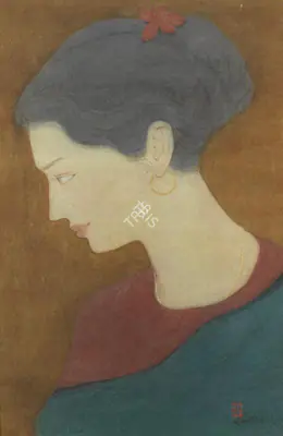Sushil Muzumdar (Artist), Portrait of an Indian Lady, 1962, Painting