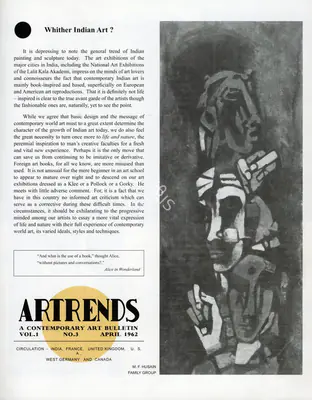 P.V. Janakiram (Editor), Artrends, 1962, Bulletin