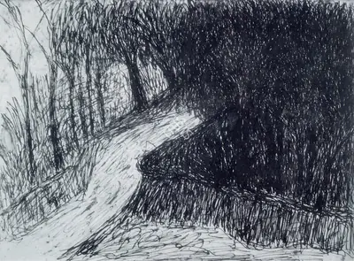 Rabindranath Tagore (Artist), Study from Nature, Painting