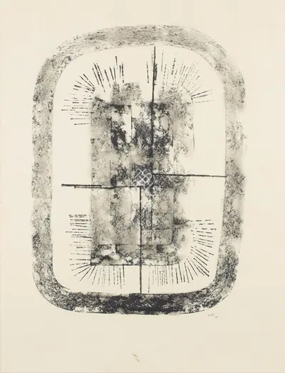 V.S. Gaitonde (Artist), Composition No. 1, 1963, Drawing