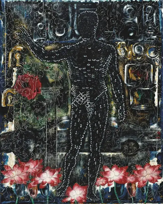 V. Ramesh (Artist), A Thousand and One Desires (Eyes), 2002, Painting
