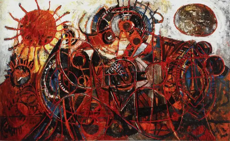 Avinash Chandra (Artist), Many Morns, 1960, Painting