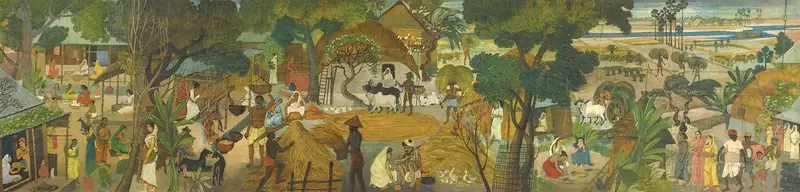 N.S. Bendre (Artist), Study For Rashtrapati Bhavan, 1946, Painting