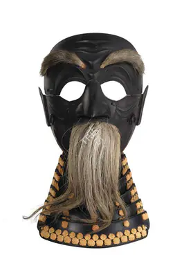 Unknown (Artist). Okina Somen - Full Armour Mask. Metal casting, n.d. | Folk Mask | FineArts | 00665635