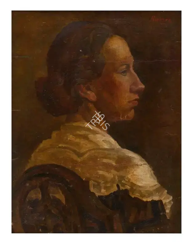 Ramendranath Chakravorty (Artist), Untitled (Portrait), 1930, Painting