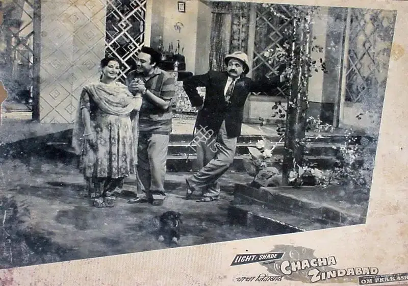 Om Prakash (Producer), Chacha Zindabad, 1959, Lobby Card