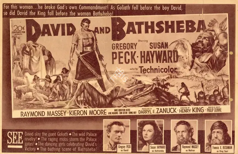 Henry King (Director), David and Bathsheba, 1951, Handbill