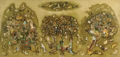 S.G. Vasudev (Artist), Vriksha Series, 1974, Painting