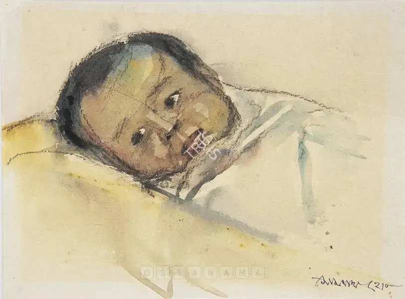 Hore, Somnath (Artist). Child, n.d. | Painting, Os.Del/24.11.06
