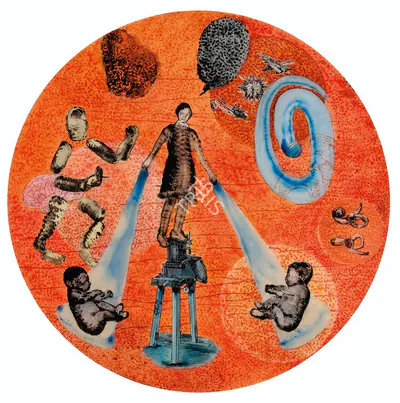 Nalini Malani (Artist), Broken #2, 2009, Painting