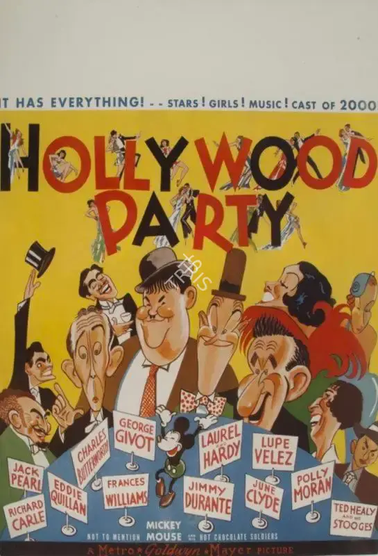 Allan Dwan (Director), Hollywood Party, 1934, Poster