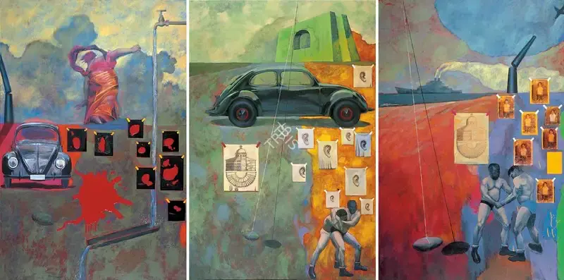 Sudarshan Shetty (Artist), Panoptican & I, 2003, Painting