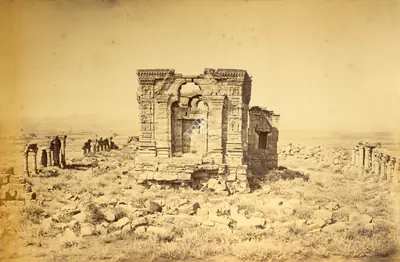 John Burke (Photographer), Ruins of Martand, Kashmir, 1868, Antiquarian Photograph