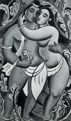 George Keyt (Artist), Sringara Rasa, 1936, Painting