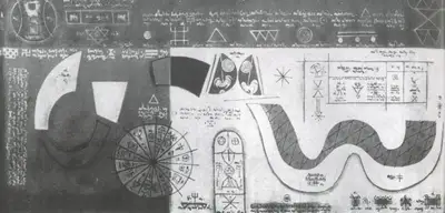 K.C.S. Paniker (Artist), Astrological Symbols, 1968, Painting