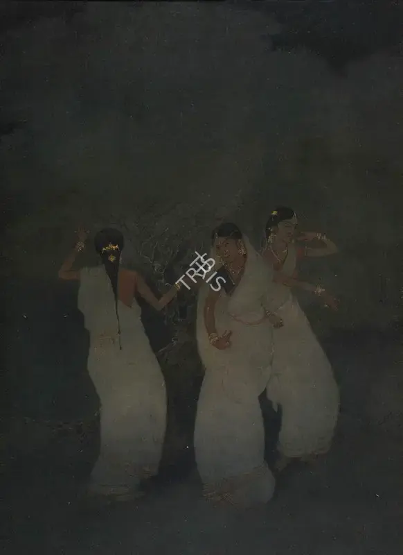 Tagore, Abanindranath (Artist). The Kajri Dance, c.1914 | Painting, 2008 · Osian's