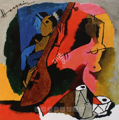 M.F. Husain (Artist), Kolkata, 2005, Painting