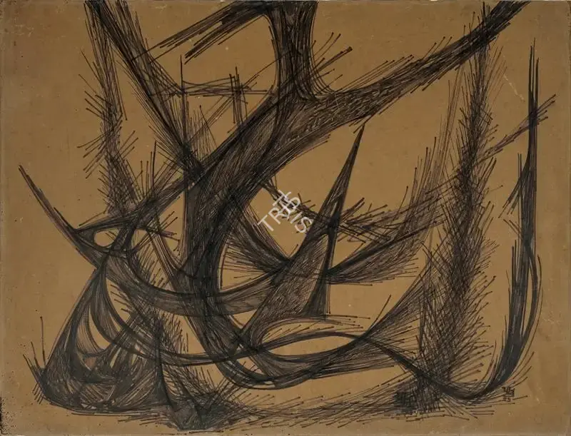 Pochkhanawala, Pilloo (Artist). Untitled, 1973 | Painting, De.Onl/04.02.23, 2023 · DeRivaz & Ives