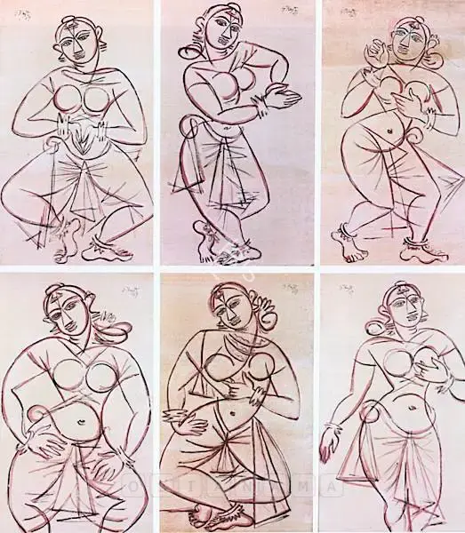 George Keyt (Artist), Untitled (Dancer), 1947, Painting
