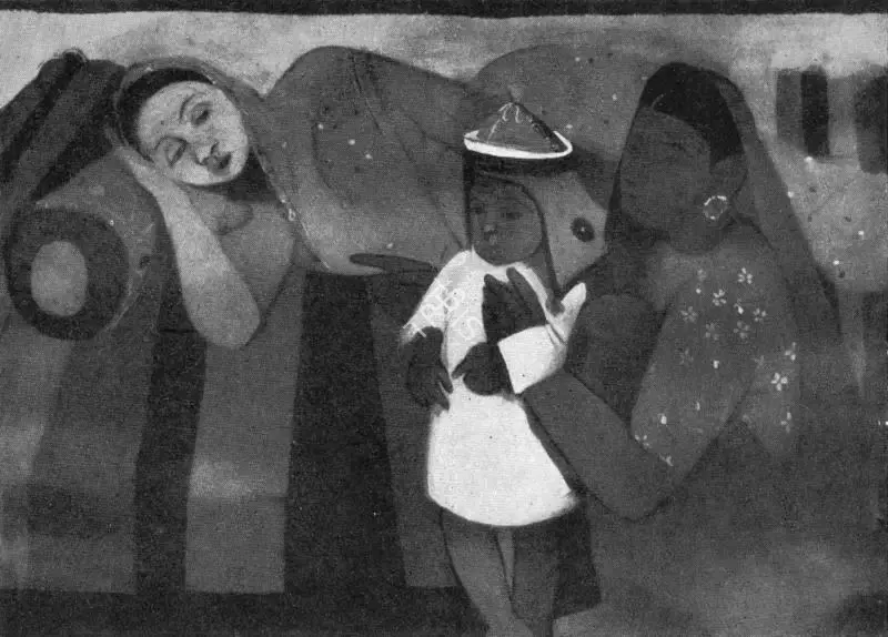 Amrita Sher-Gil (Artist), Resting, 1940, Painting