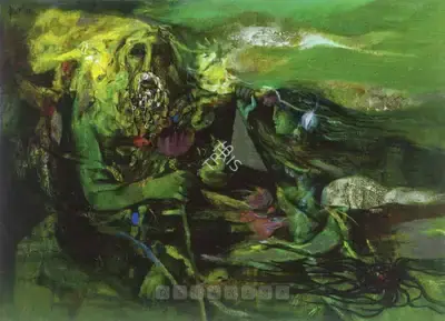 Arup Das (Artist), Sea God, 1980, Painting