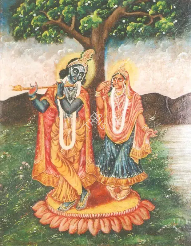 Bengal School (Artist), Radha Krishna, Painting