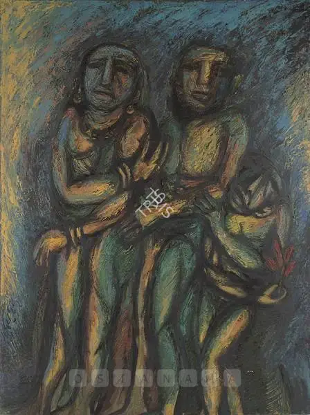 Mondal, Rabin (Artist). Family, 1990 | Painting, Os.Del/15.10.04, 2004 · Osian's