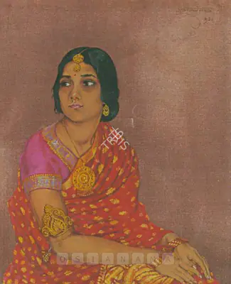 Hubert Stowitts (Artist), Miss Chatterji, Poetess, 1930, Painting