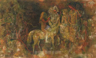 Arup Das (Artist), Untitled, 1991, Painting
