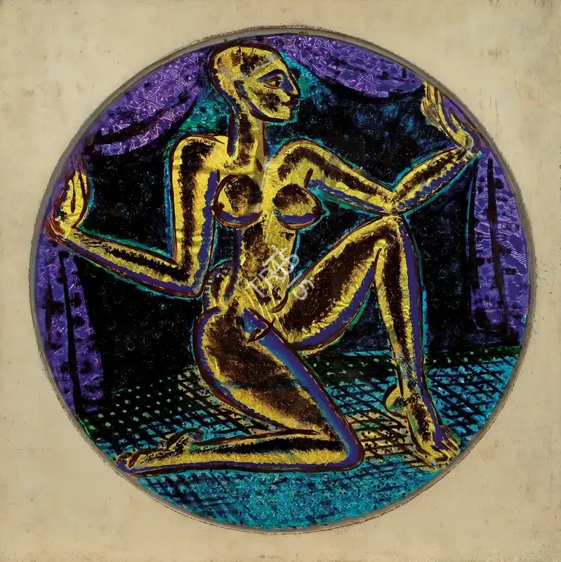 Dhruva Mistry (Artist), Seated Figure I, 2002, Painting