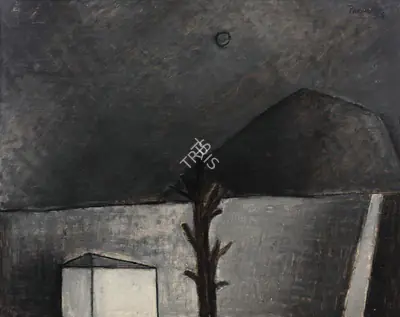 Padamsee, Akbar (Artist). Landscape, 1956 | Painting, So.NeY/16.03.21, 2021 · Sotheby's