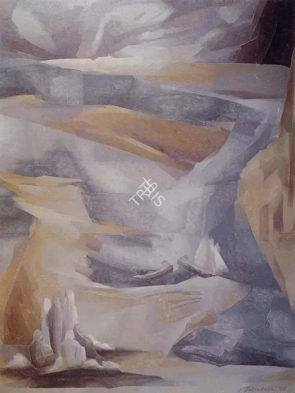 Sabavala, Jehangir (Artist). The Landlocked Sea. Oil on Canvas, 1979 | The Crucible of Painting | Painting | FineArts | 00182446