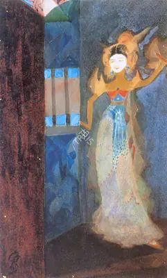 Tagore, Gaganendranath (Artist). The Queen Of Puppet, 1926 | Painting, 1926