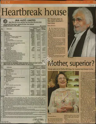 Kunal M. Shah (Reporter), Heartbreak House, 2007, Newspaper Clipping