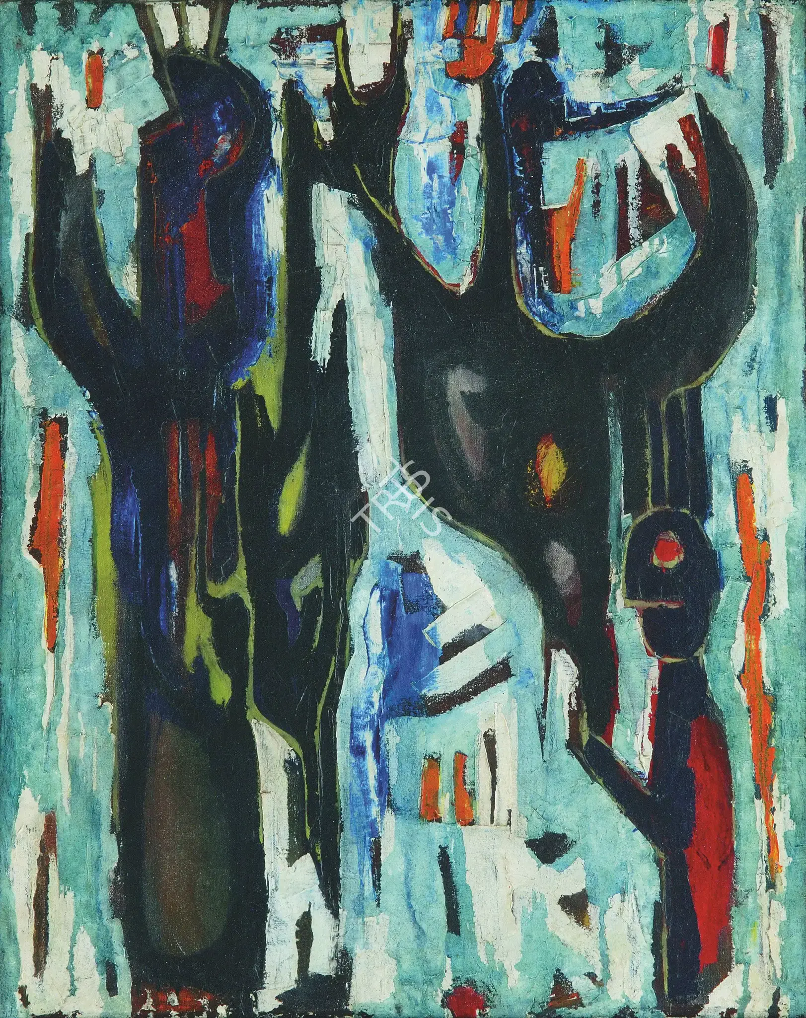 J. Swaminathan (Artist), Recurring Shadows, 1961, Painting