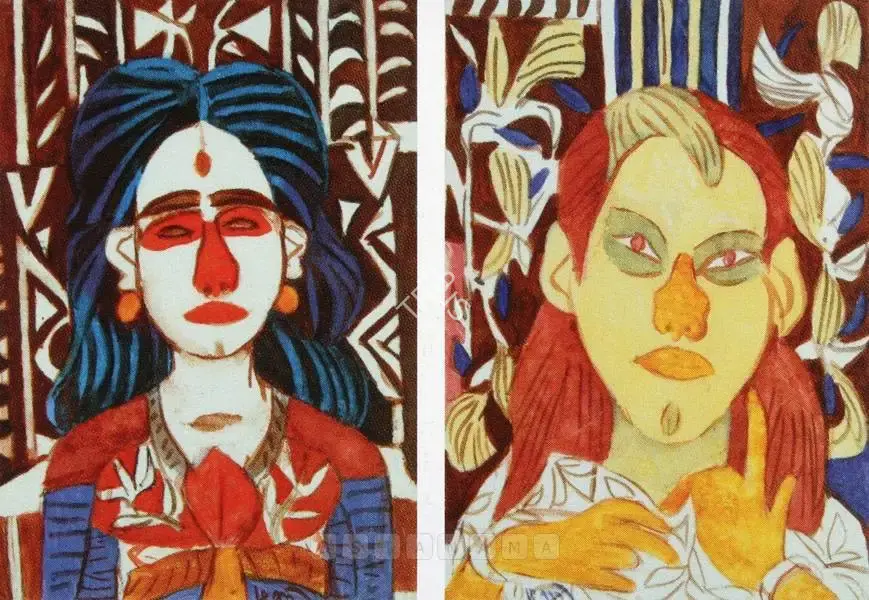 K.G. Subramanyan (Artist), Leena, 2002, Painting