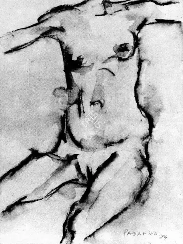 Akbar Padamsee (Artist), Nude, 1984, Drawing