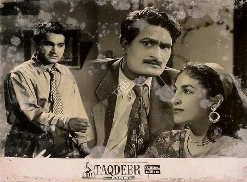 D. Sohna (Producer), Taqdeer, 1958, Lobby Card