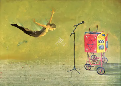 Pradosh Swain (Artist), Peeping Childhood, 2010, Painting