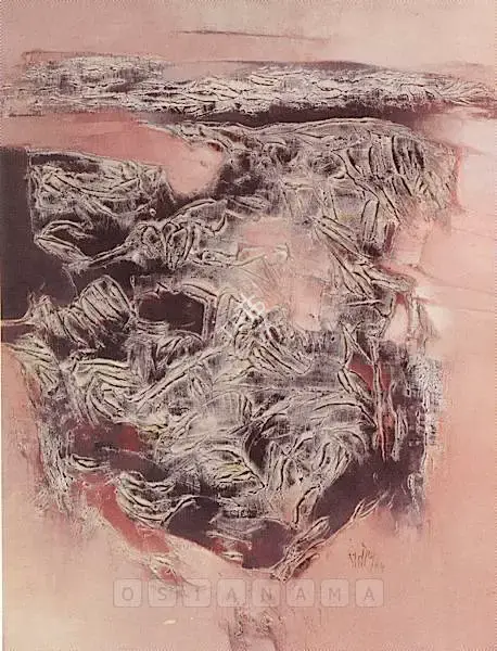 G.R. Santosh (Artist), Untitled (Kashmir Valley), 1964, Painting