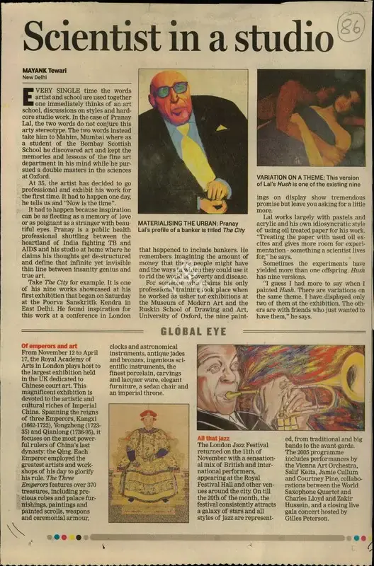 Mayank Tewari (Reporter), Scientist in a Studio, Newspaper Clipping