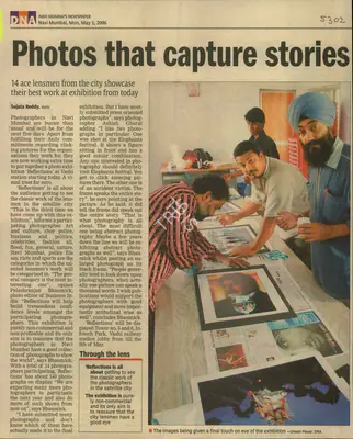 Sujata Reddy (Reporter), Photos that Capture Stories, 2006, Newspaper Clipping