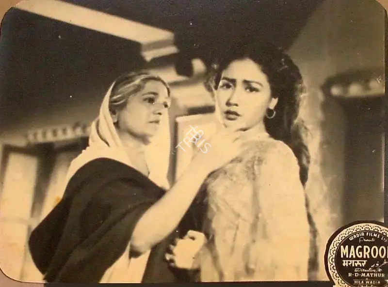 R.D. Mathur (Cinematographer), Magroor, 1950, Lobby Card