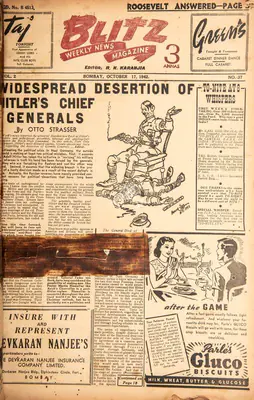 R.K. Karanjia (Editor), Blitz, 1942, Magazine